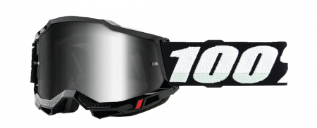 Ochelari - Ochelari cross/atv 100% Accuri Junior Black, lentila oglinda, culoare rama negru