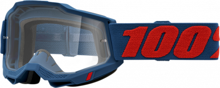 Ochelari - Ochelari cross/atv 100% Accuri Odeon, lentila transparenta, culoare rama bleumarin