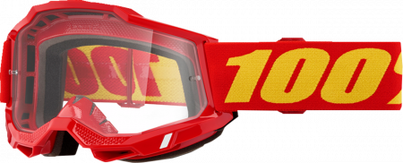 ECHIPAMENTE - Ochelari cross/atv 100% Accuri OTG Red, lentila transparenta, culoare rama rosu