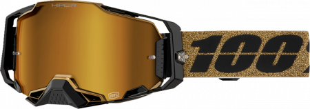 Ochelari - Ochelari cross/atv 100% Armega HPR Glory, lentila oglinda, culoare rama negru/auriu