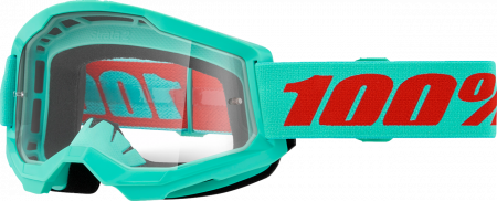 ECHIPAMENTE - Ochelari cross/atv 100% Strata 2 Maupiti, lentila transparenta, culoare rama cyan