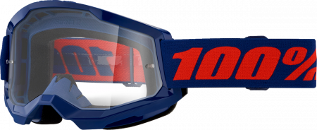 ECHIPAMENTE - Ochelari cross/atv 100% Strata 2 Navy, lentila transparenta, culoare rama bleumarin