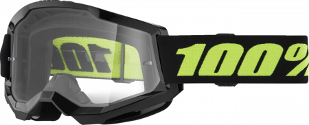 ECHIPAMENTE - Ochelari cross/atv 100% Strata 2 Solar Eclipse, lentila transparenta, culoare rama negru