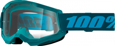 ECHIPAMENTE - Ochelari cross/atv 100% Strata 2 Stone, lentila transparenta, culoare rama turcoaz