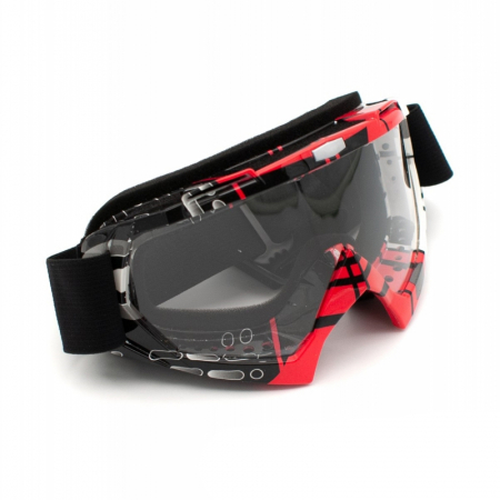 ECHIPAMENTE - Ochelari cross/atv/enduro, XTR, lentila transparenta, culoare rama negru/rosu