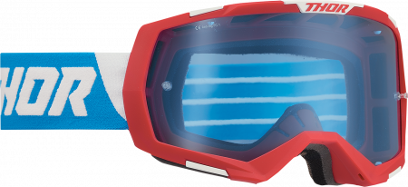Ochelari - Ochelari cross/atv Thor Regiment, lentila albastra, culoare albastru/rosu