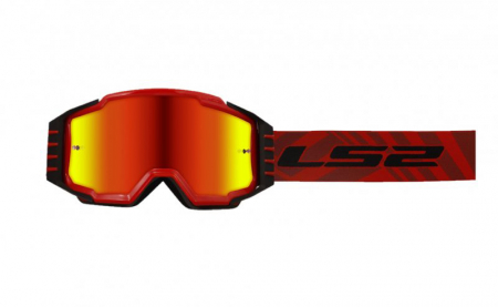 Ochelari - Ochelari cross/enduro/atv LS2, lentila oglinda, culoare rosu