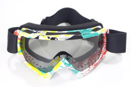 Echipament Cross & ATV - Ochelari cross/enduro/atv WB P-05,rama multicolor,sticla transparenta