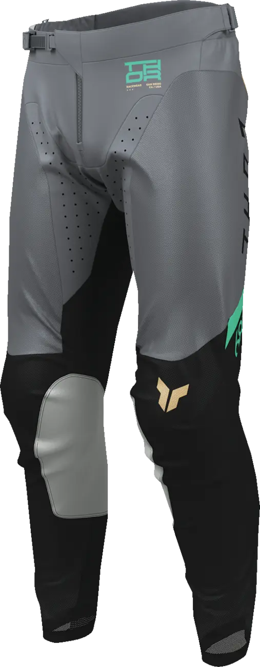 Pantaloni - Pantaloni atv/cross Thor Launchmode Air Raptor, culoare negru/gri, marime 34