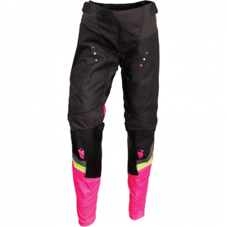 Pantaloni - Pantaloni cross/atv dama Thor Pulse Racewear Rev, culoare gri/roz, marime S