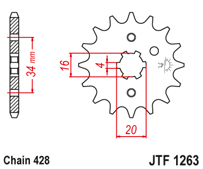 Transmisie - Pinion fata 428 Z11
