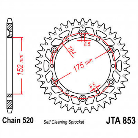 Transmisie - Pinion spate AL 520 Z40 JTA853.40