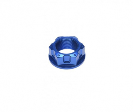 Ghidoane - Piulita ghidon moto, diametru 22x1, culoare albastru