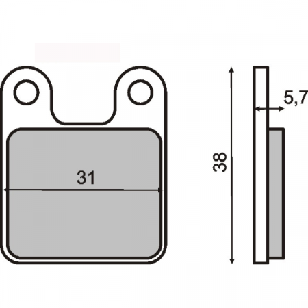 Placute frana - Placute frana pocketbike Polini