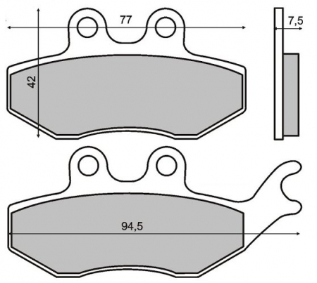 Placute frana - Placute frana Rieju NKD '04>/ Italjet Millenium 125-150 Jupiter 250