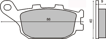 Placute frana - Placute frana sinter Honda Jazz 250 spate