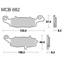 Placute frana - Placute frana sinter Kawasaki ER 500 D Twister 1 ER500AD ER500ADA051001 - 2001- 2002 TRW MCB682SV