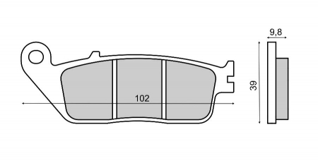 Placute frana - Placute frana sinter Kymco XCITING 500 spate