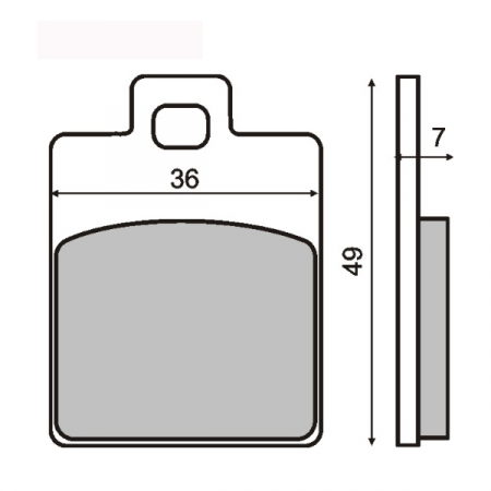 Placute frana - Placute frana sinter Vespa 50 ET4 fata