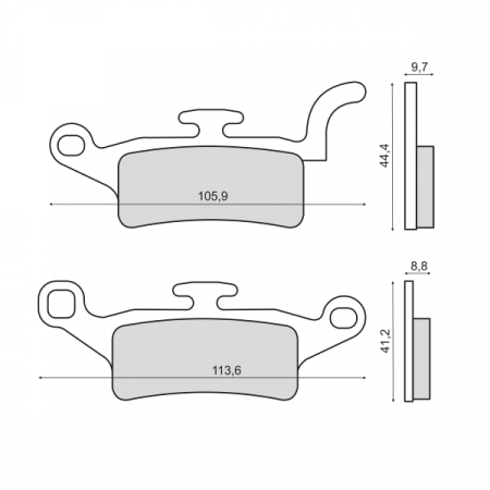Placute frana - Placute frana Yamaha YW 125 BWS fata