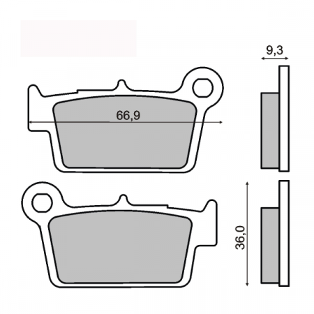Placute frana - Placute frana Yamaha YZ 125 spate