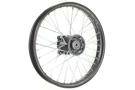 Roti & Accesorii - Roata completa cross 110-125cc, dimensiuni 1.4x14", butuc model nou, culoare negru