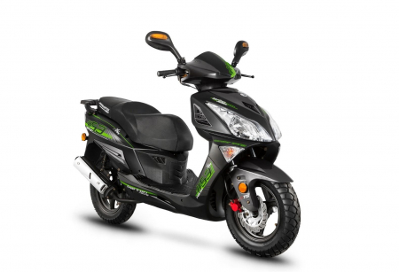 Motociclete & ATV - Scuter Barton Falcon 50cc, culoare negru/verde