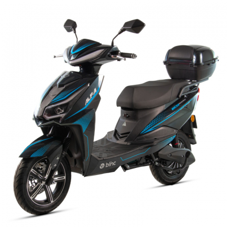 Motociclete & ATV - Scuter electric Blinc Alfa 2000w, 72V, culoare gri/albastru