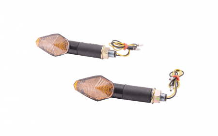 ELECTRICA & LUMINI - Semanlizari moto MRT-065, LED 12 SMD-Diode, culoare negru, E-mark