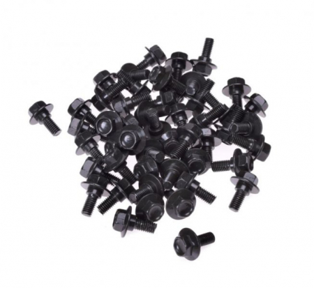 Suspensie Cadru - Surub prindere carene cu distantier, filet M6x14, culoare negru