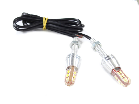 Becuri - Set 2 Bec LED 12V, M5x25mm, M5, 24SMD,lumina alba,semnalizare,pozitie