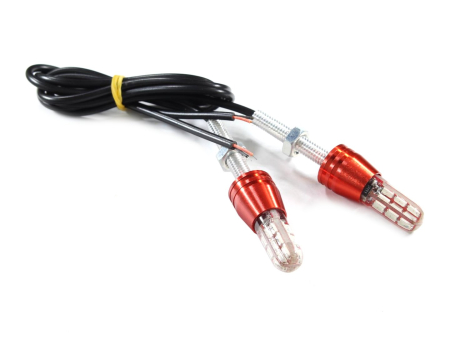 Becuri - Set 2 Bec LED 12V, M5x25mm, M5, 24SMD,lumina rosie,semnalizare,pozitie, (fara ECE)