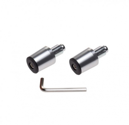 Suspensie Cadru - Set 2 capeti ghidon conici, pentru motociclete, culoare argintiu, diametru 17.7mm