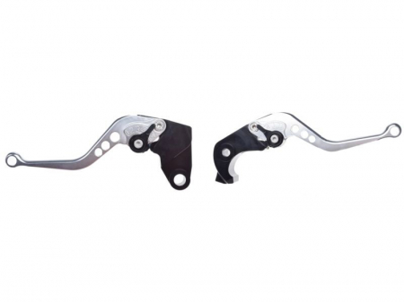 Suspensie Cadru - Set 2 manete frana si ambreiaj reglabile Kawasaki Z1000 07-16/ZX6R 07-16/ZX10R 06-15, culoare gri