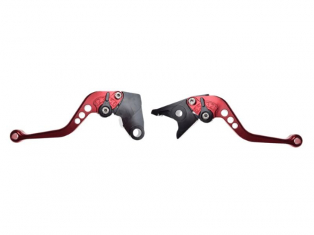 Suspensie Cadru - Set 2 manete frana si ambreiaj reglabile Kawasaki ZX6R/ZX10R/Z1000/ZX12R/Versys 1000, culoare rosu