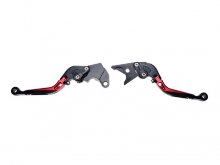 Suspensie Cadru - Set 2 manete frana si ambreiaj reglabile Suzuki GSXR600 97-03/750 96-03/1000 01-04/GSX-S750 11-16, culoare rosu
