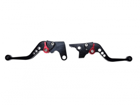 Suspensie Cadru - Set 2 manete frana si ambreiaj reglabile Yamaha FZ6 04-10/FZ8 11-15/MT07 14-16/MT09 14-16, culoare negru