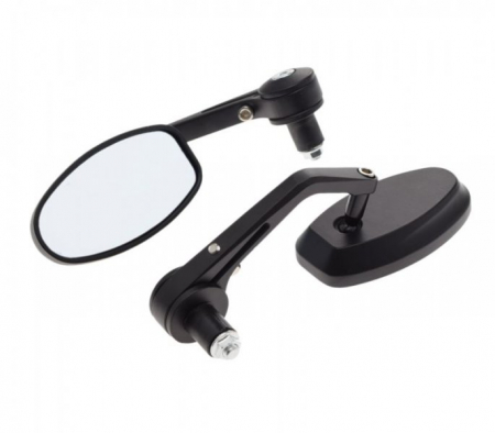 Suspensie Cadru - Set 2 oglinzi, montaj capat ghidon, culoare negru