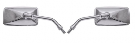 Oglinzi - Set 2 oglinzi moto, din metal, M10 MH008, culoare crom