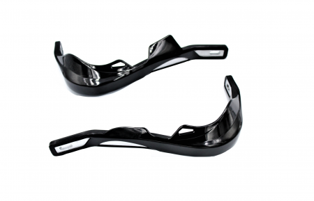 Suspensie Cadru - Set 2 protectii maini, insertie aluminiu, prindere pentru ghidon 22mm, culoare negru