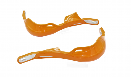 Suspensie Cadru - Set 2 protectii maini, insertie aluminiu, prindere pentru ghidon 22mm, culoare portocaliu