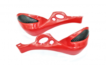 Suspensie Cadru - Set 2 protectii maini, prindere pentru ghidon 22mm, culoare rosu