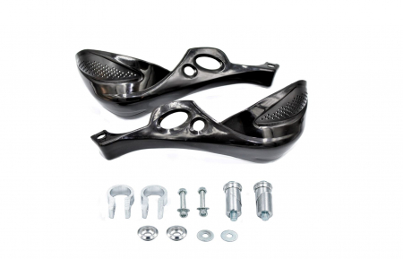 Suspensie Cadru - Set 2 protectii maini, prindere pentru ghidon 22mm, culoare negru