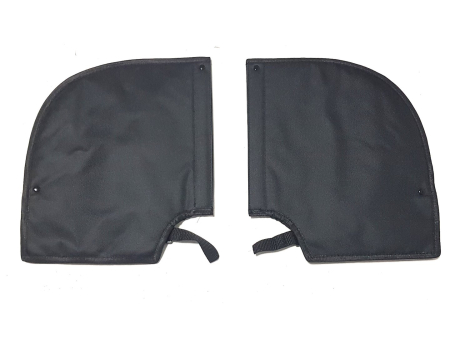 Protectii Corp - Set 2 protectii antivant imblanite, montaj ghidon moto/atv, culoare negru