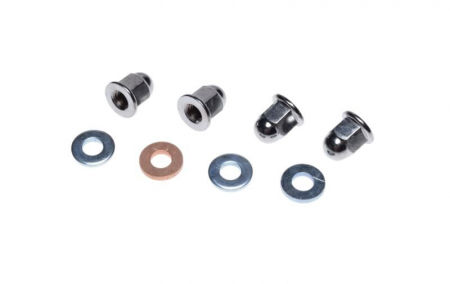Prezoane/Suruburi - Set 4 piulite si saibe strangere chiuloasa moto, atv 107, 110, 125cc