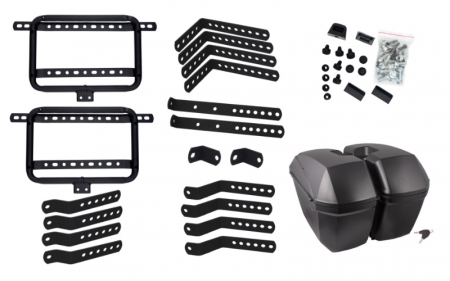 Transport & Depozitare - Set cutii laterale moto cu prinderi, MR-B66, 23l, culoare negru