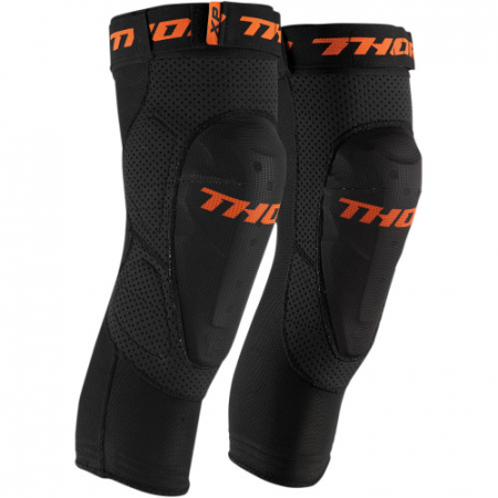 Protectii Corp - Set genunchiere Thor XP Knee Guard, culoare negru/portocaliu, marime S/M