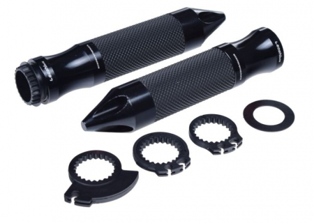 Mansoane - Set mansoane moto 653, culoare negru, cu capat