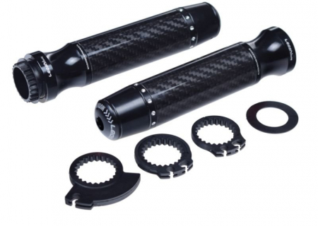 Mansoane - Set mansoane moto 656, culoare carbon, cu capat