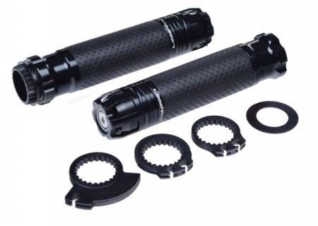 Mansoane - Set mansoane moto 658, culoare negru, cu capat